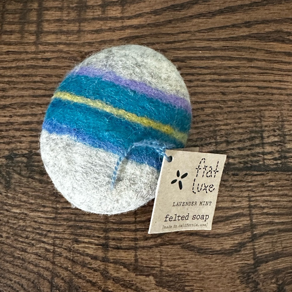 NWT Fiat Luxe Lavender Mint Felted Soap